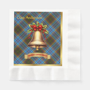 Serviette En Papier Anderson Personnalisé Tartan Christmas
