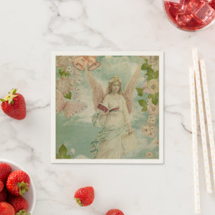 Serviette En Papier Ange Christmas Bells