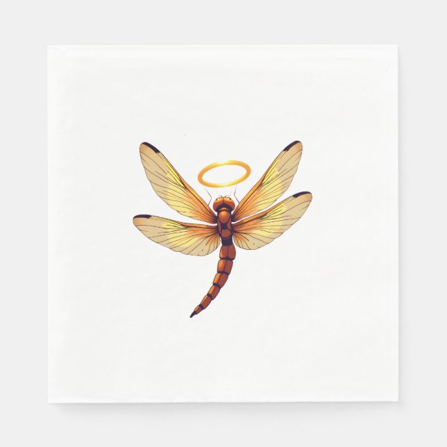 Serviette En Papier Ange Dragonfly (Devant)