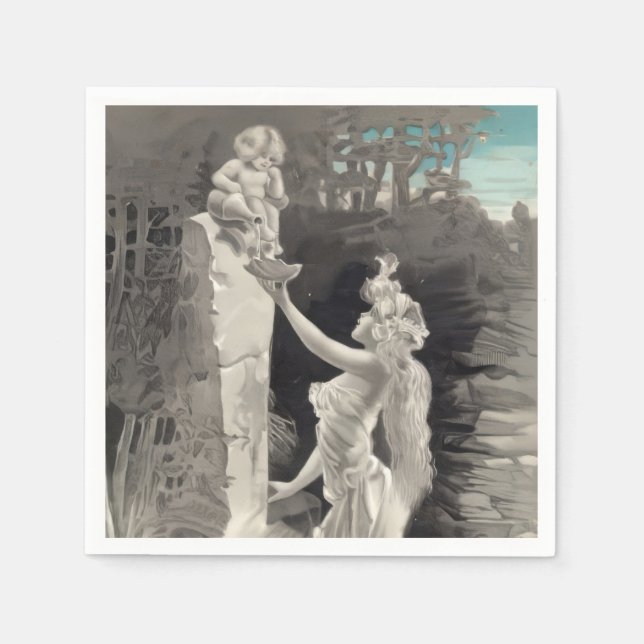 Serviette En Papier Angel et déesse Valentine (Devant)