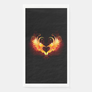 Serviette En Papier Angel Fire Heart with Wings