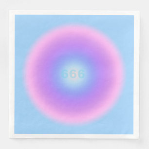 Serviette En Papier Angel Numéro 666 Reflect - Angel Numbers Gradient