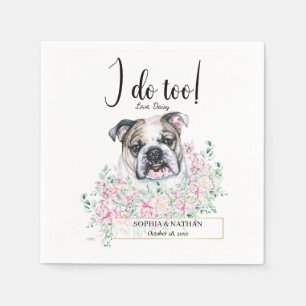 Serviette En Papier Anglais Bulldog Mariage Cocktail Napkins