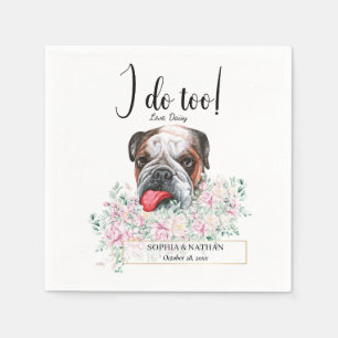 Serviette En Papier Anglais Bulldog Mariage Cocktail Napkins
