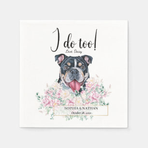 Serviette En Papier Anglais Bulldog Mariage Cocktail Napkins