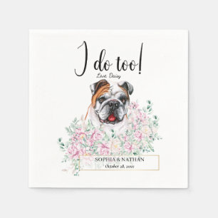 Serviette En Papier Anglais Bulldog Mariage Cocktail Napkins