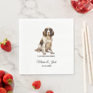 Serviette En Papier Anglais Springer Spaniel Chien Je L'Aimais Premier