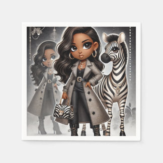 Serviette En Papier Animal Kingdom Couture Zebra