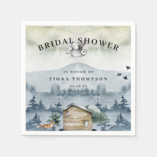 Serviette En Papier Animaux de la forêt à l'aquarelle Baby Shower de m