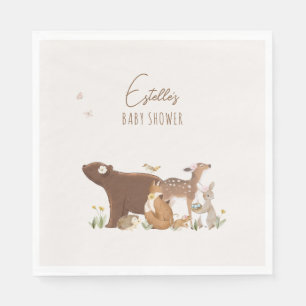 Serviette En Papier Animaux de la forêt Fête bébé amis de la forêt