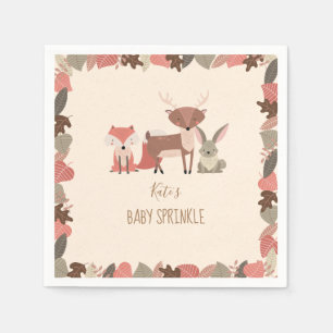 Serviette En Papier Animaux rustiques en bois Bébé Sprinkle / Douche