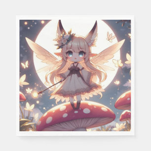 Serviette En Papier Anime Girl Pixie Hippie Lune Fée