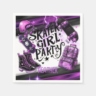Serviette En Papier Anime Skater Girl Anniversaire Fête Skateboard