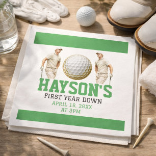 Serviette En Papier Année Après Année, Golf ! 1ère fête d'anniversaire