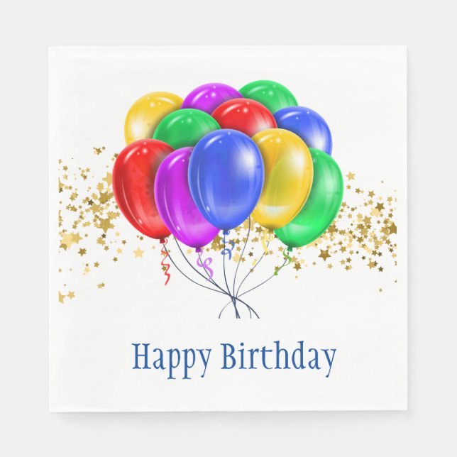 Serviette En Papier Anniversaire (Devant)