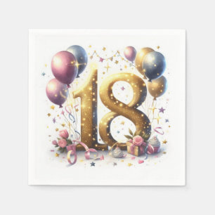 Serviette En Papier Anniversaire 18 ans