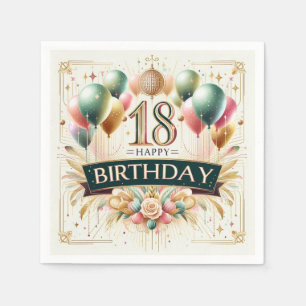 Serviette En Papier Anniversaire 18 ans