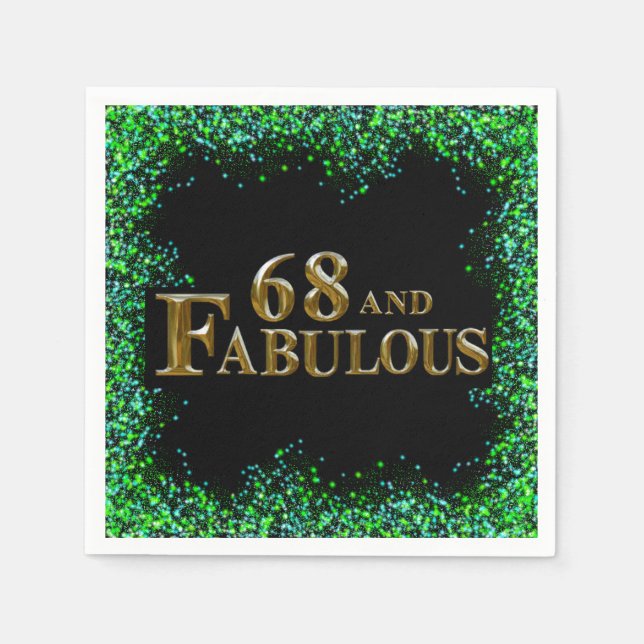 Serviette En Papier Anniversaire 68 ans (Devant)