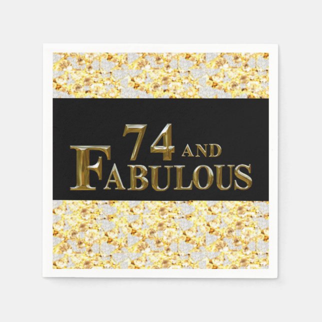 Serviette En Papier Anniversaire 74 ans (Devant)