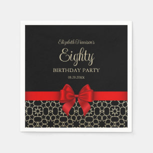 Serviette En Papier Anniversaire 80 ans Or Moderne Egypte Géométrique 