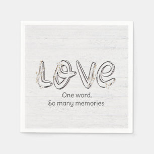 Serviette En Papier Anniversaire Amour Fleur d'Amande Texte