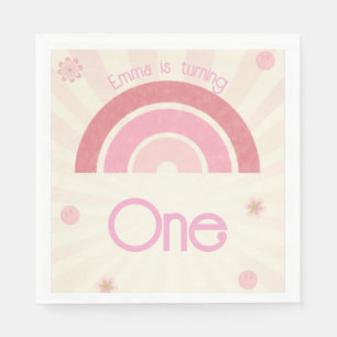 Serviette En Papier Anniversaire arc-en-ciel