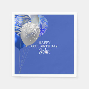 Serviette En Papier Anniversaire Bleu Hommes