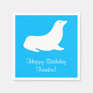 Serviette En Papier Anniversaire Blue Sea Lion 4Frankie (Nom)
