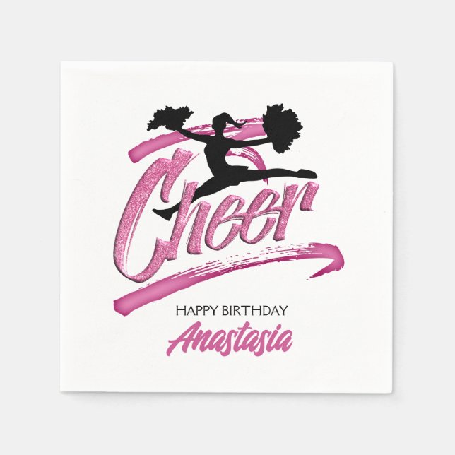 Serviette En Papier Anniversaire Cheerleader (Devant)