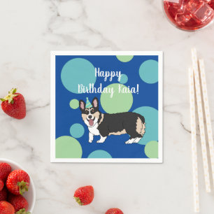 Serviette En Papier Anniversaire Corgi