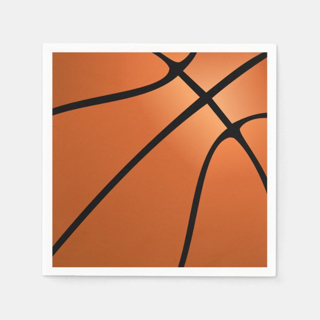SERVIETTE EN PAPIER ANNIVERSAIRE DE BASKETBALL (Devant)