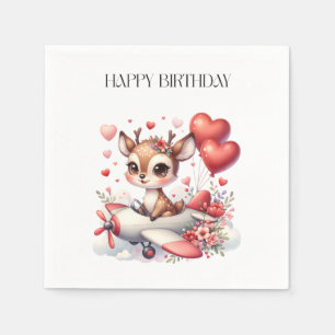 Serviette En Papier Anniversaire de Deer Pilot