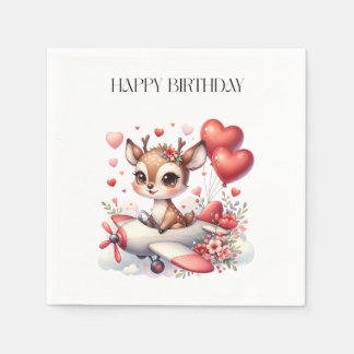 Serviette En Papier Anniversaire de Deer Pilot