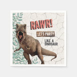 Serviette En Papier Anniversaire de Dinosaur