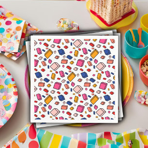 Serviette En Papier Anniversaire de enfant de dessin Motif de briques 