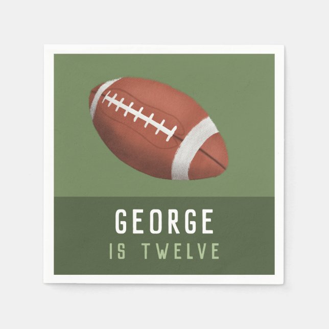 Serviette En Papier Anniversaire de enfant de football américain (Devant)