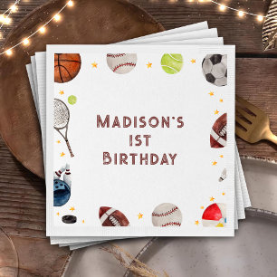 Serviette En Papier Anniversaire de enfant de sport garçon serviettes