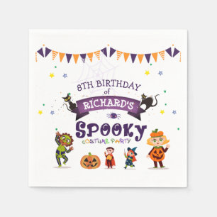 Serviette En Papier Anniversaire de enfant du costume d'Halloween éffr