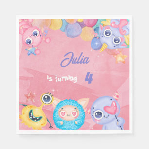Serviette En Papier Anniversaire de enfant mignon Little Monster