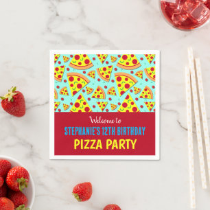 Serviette En Papier Anniversaire de enfant Pepperoni Pizza