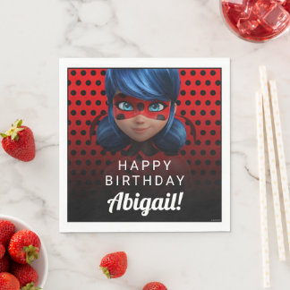 Serviette En Papier Anniversaire de la fille de la coccinelle