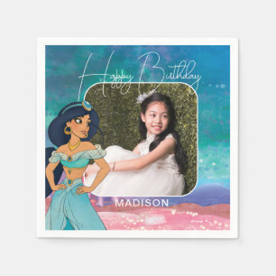 Serviette En Papier Anniversaire de la princesse Jasmine enchantée