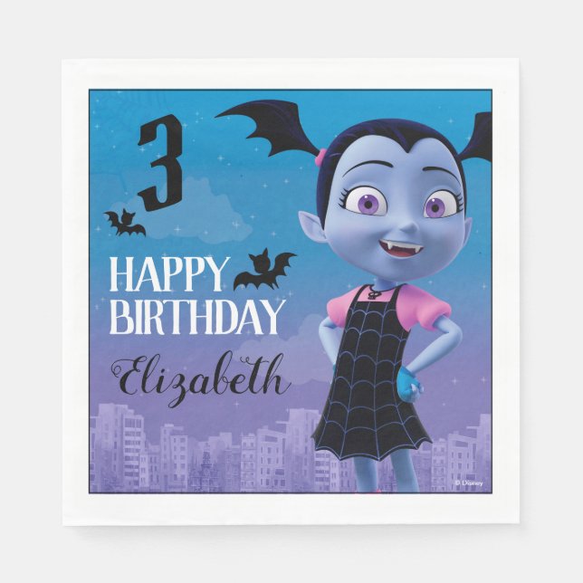 Serviette En Papier Anniversaire de la Vampirina (Devant)