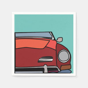Serviette En Papier Anniversaire de la Voiture Vintage classique