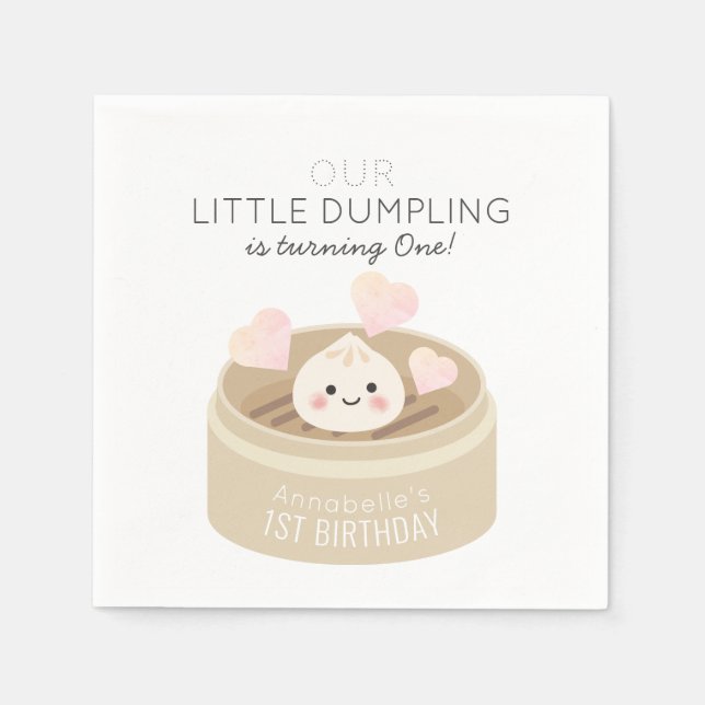 Serviette En Papier Anniversaire de Little Dumpling (Devant)