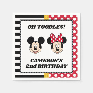 Serviette En Papier Anniversaire de Mickey et Minnie