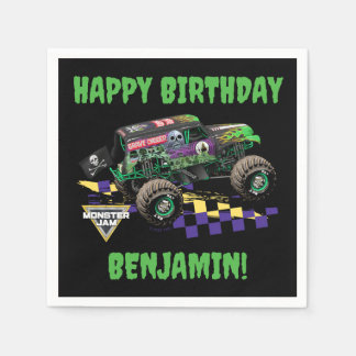 Serviette En Papier Anniversaire de Monster Jam Grave Digger
