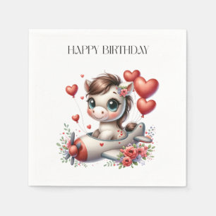 Serviette En Papier Anniversaire de Pony Pilot