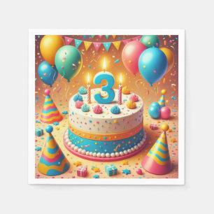 Serviette En Papier anniversaire de quatre ans