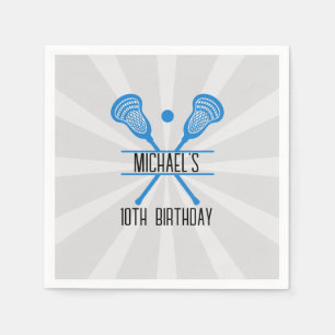 Serviette En Papier Anniversaire de sports de crosse